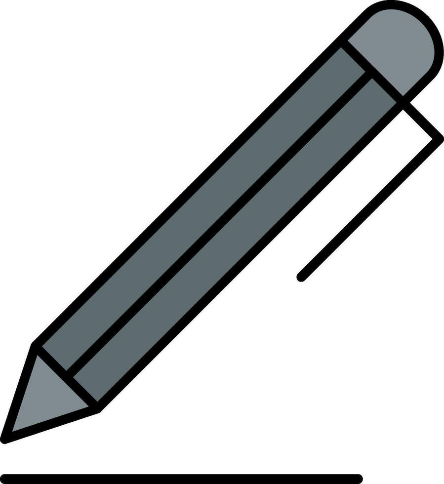 ícone cheio de linha de caneta vetor
