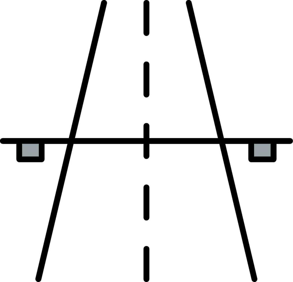 rodovia linha preenchidas ícone vetor