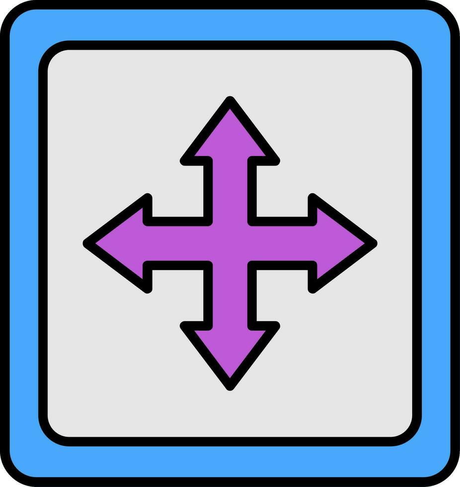 Cruz símbolo linha preenchidas ícone vetor