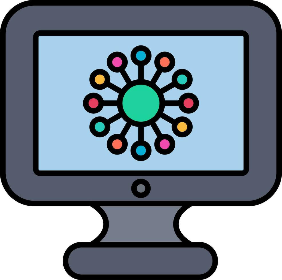 linha de diagrama ícone preenchido vetor