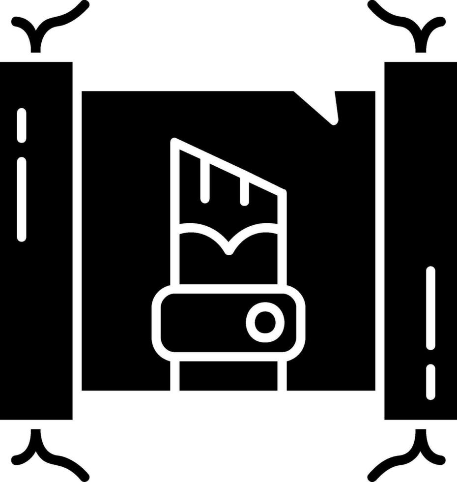 ícone de glifo de caligrafia vetor