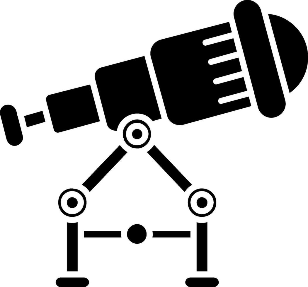 ícone de glifo de telescópio vetor