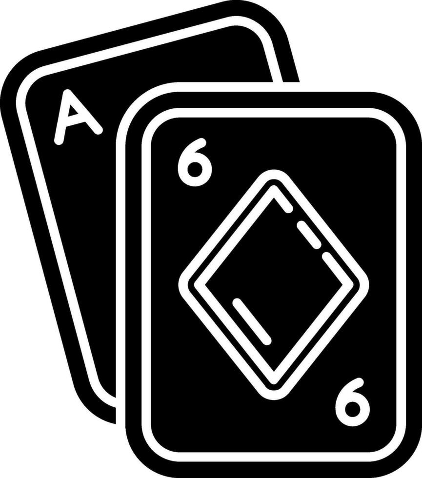 ícone de glifo de poker vetor