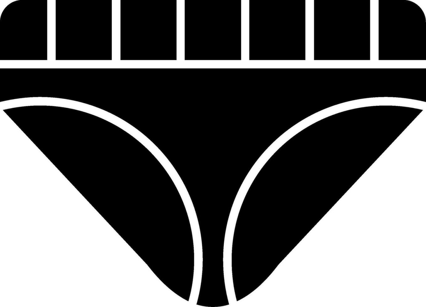 ícone de glifo de roupa íntima vetor