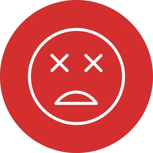 Ícone de vetor de emoji morto