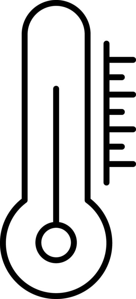 ícone de linha de termômetro vetor