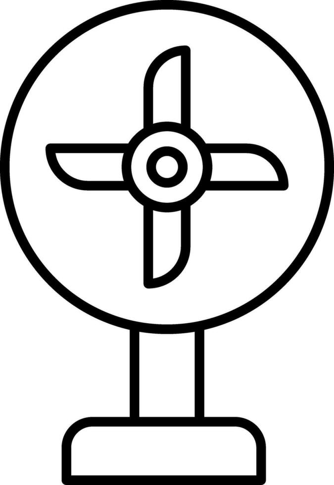 ícone de linha de ventilador vetor