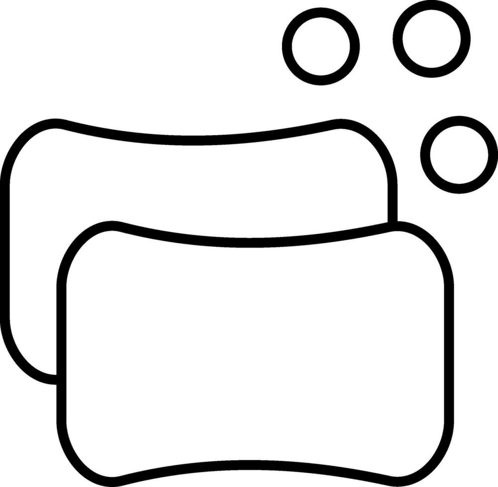 ícone de linha de sabonete vetor