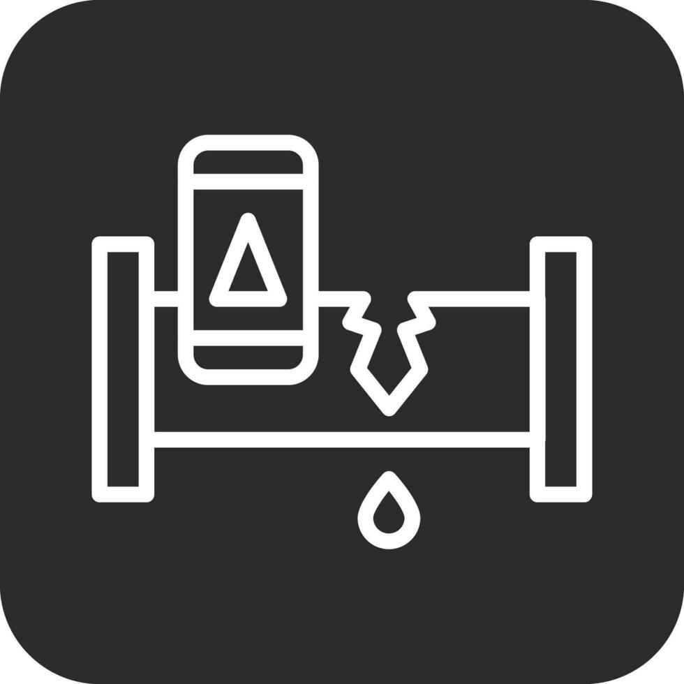 ícone de vetor de detector de vazamento