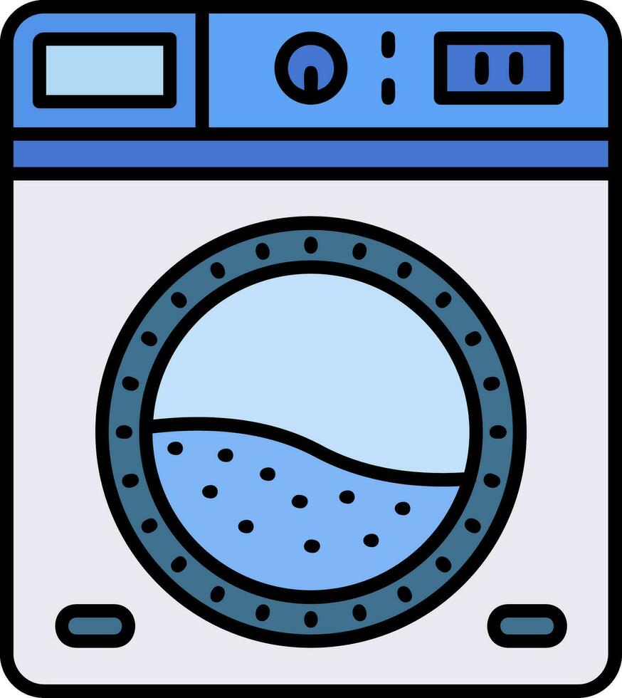 lavanderia linha preenchidas ícone vetor