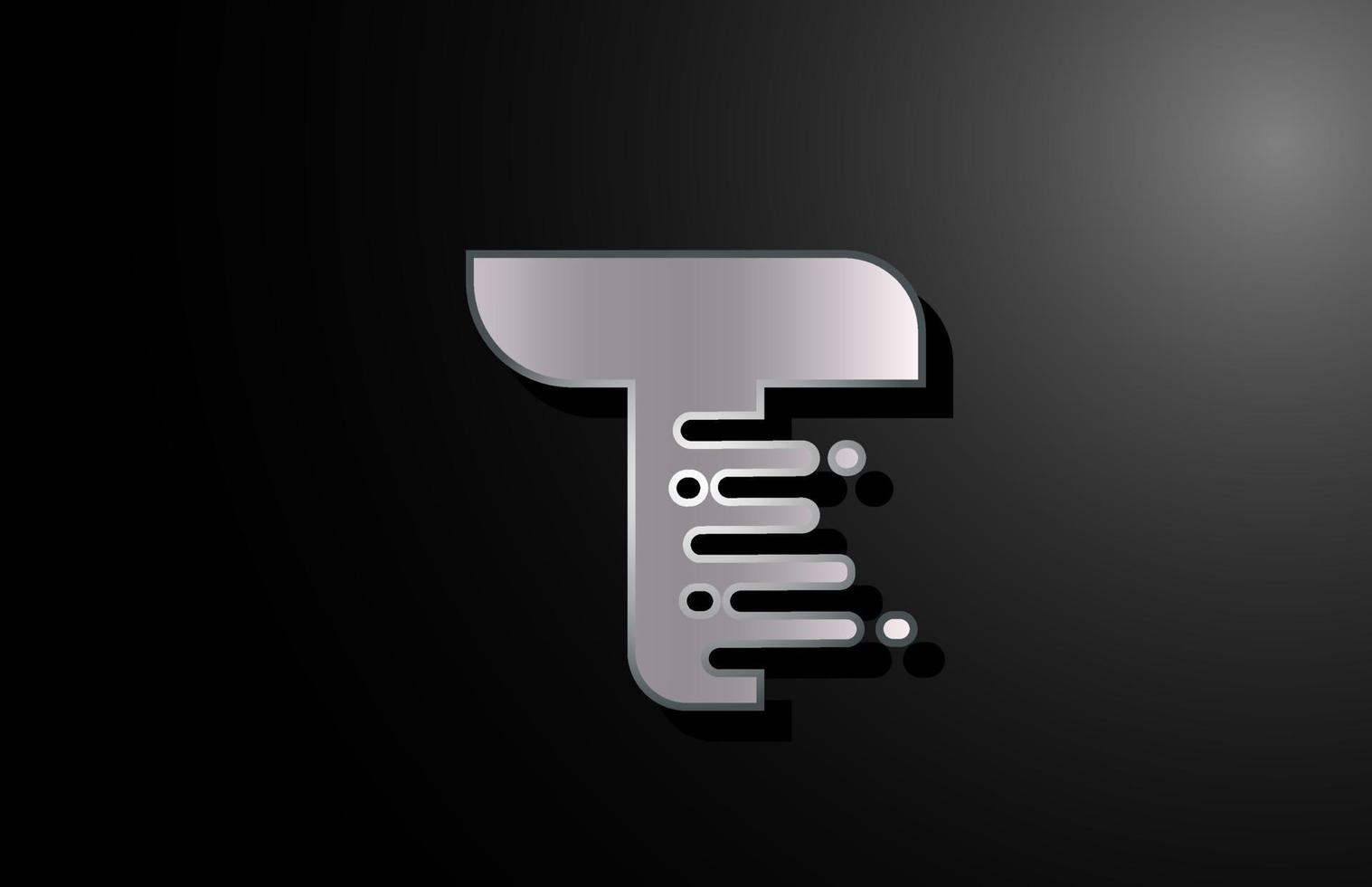 Ícone do logotipo da letra t para negócios e empresa vetor