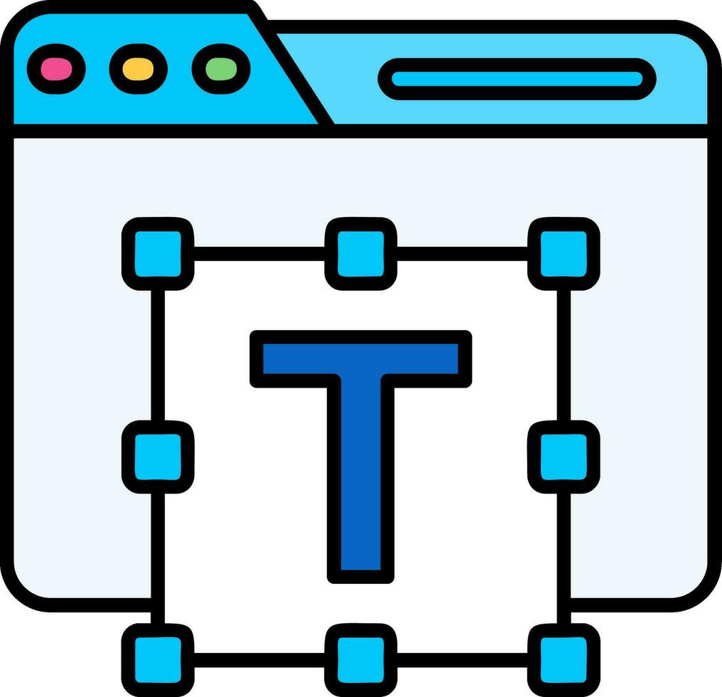 tipografia linha preenchidas ícone vetor