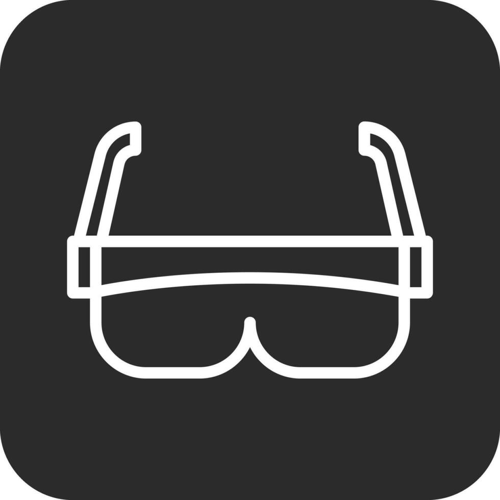 ícone de vetor de óculos de segurança