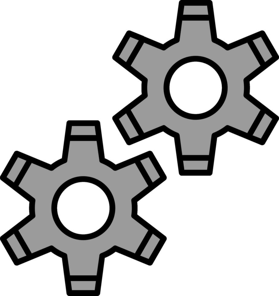 ícone de linha de configuração preenchida vetor