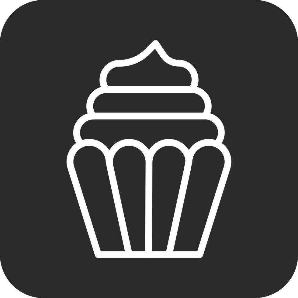 ícone de vetor de cupcake