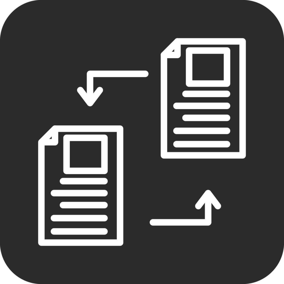 ícone de vetor de troca de documentos