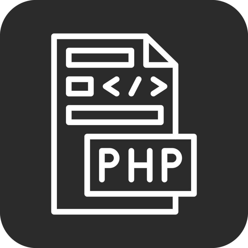 ícone de vetor de arquivo php