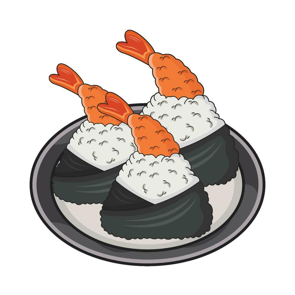 ilustração do onigiri vetor