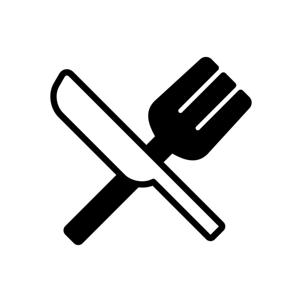 garfo e faca ícone símbolo vetor modelo