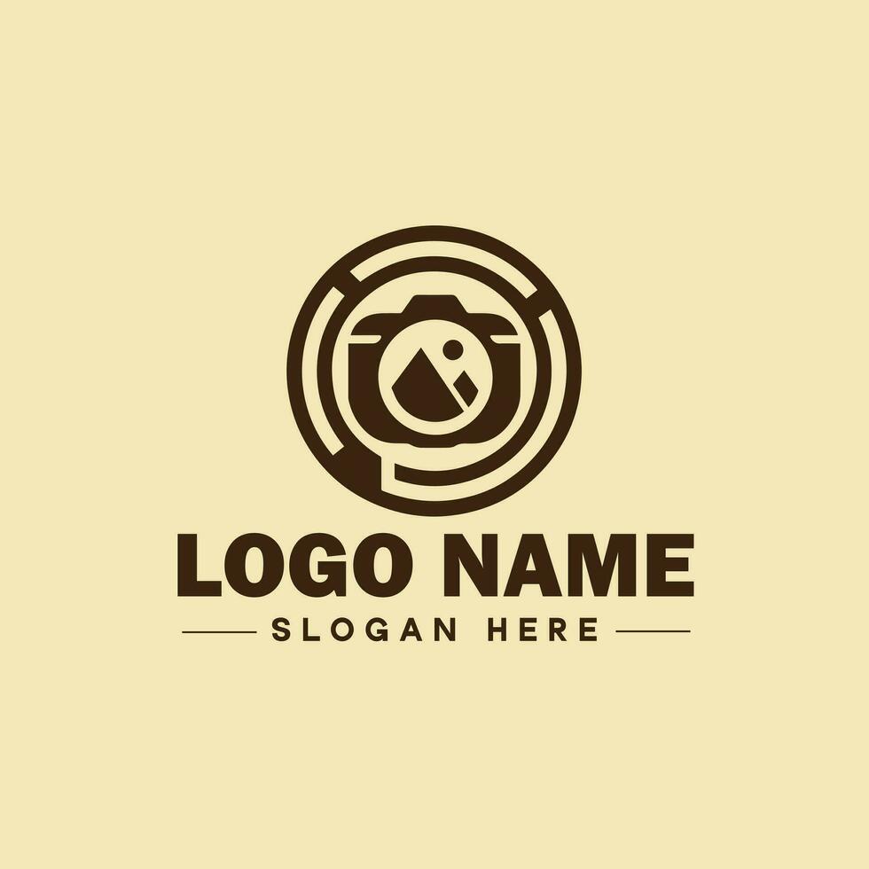 fotografia logotipo ícone estúdio fotógrafo foto companhia marca logótipo moderno logotipo modelo editável vetor