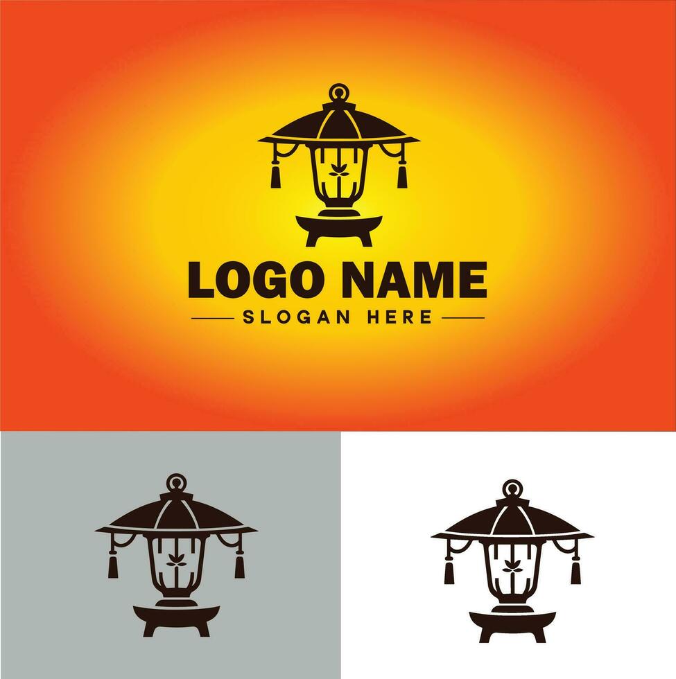 luminária logotipo lâmpada luz ícone companhia marca o negócio logotipo modelo editável vetor