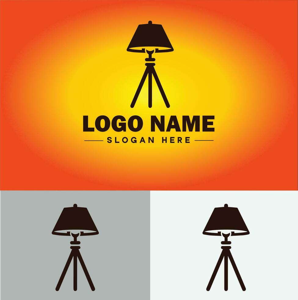 luminária logotipo lâmpada luz ícone companhia marca o negócio logotipo modelo editável vetor