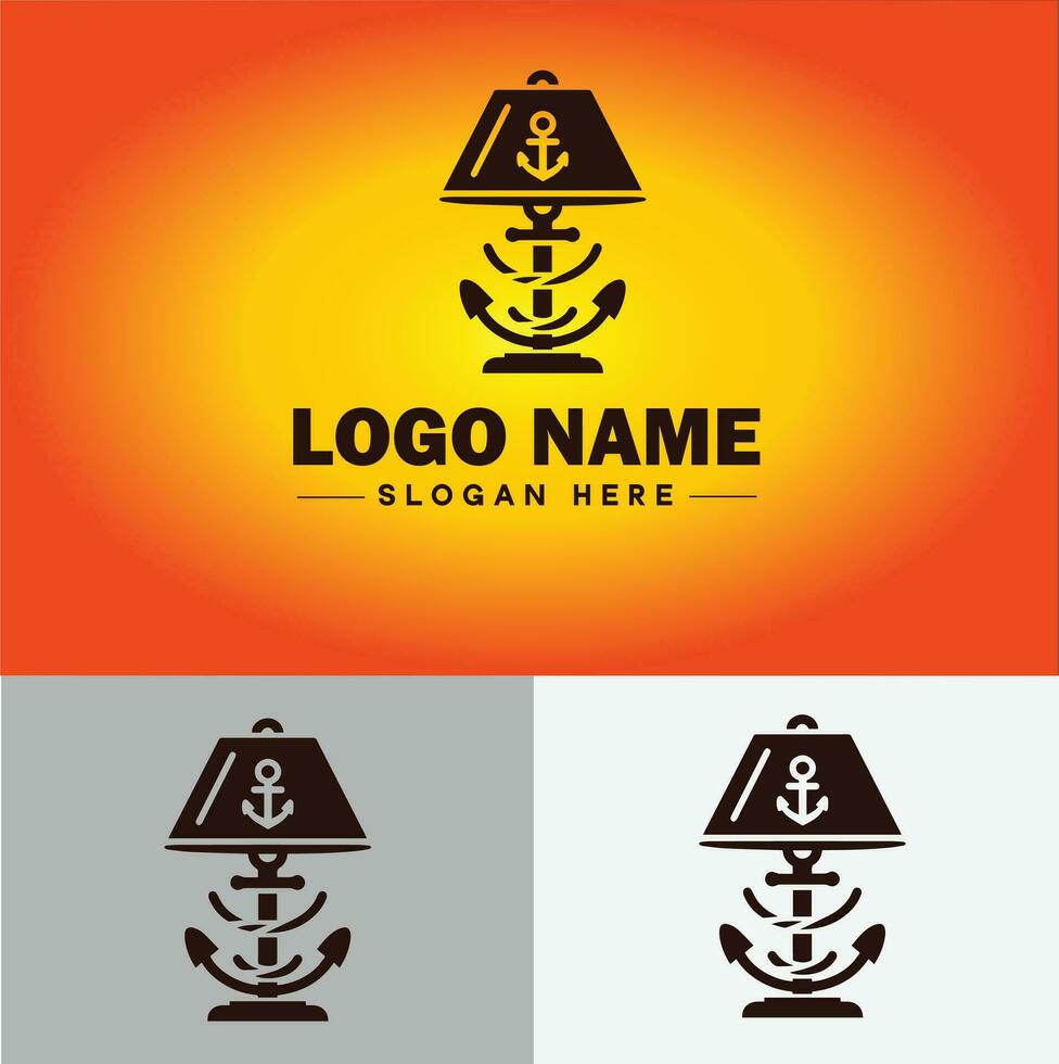 luminária logotipo lâmpada luz ícone companhia marca o negócio logotipo modelo editável vetor