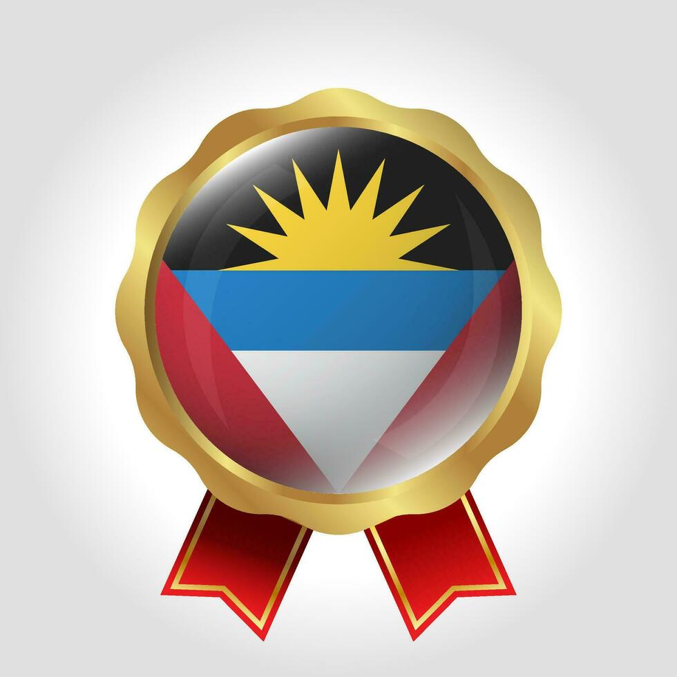criativo Antígua e barbuda bandeira rótulo vetor Projeto