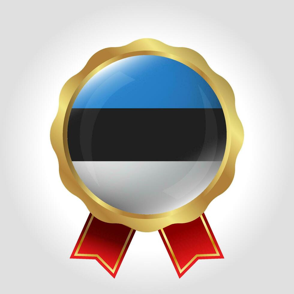 criativo Estônia bandeira rótulo vetor Projeto