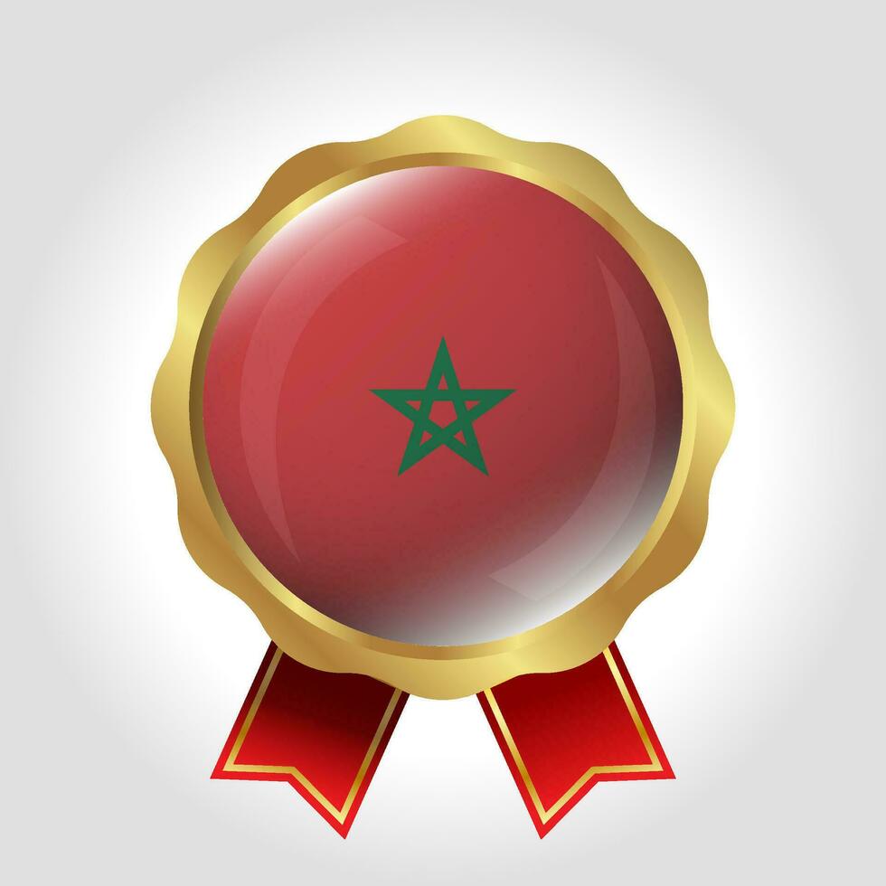 criativo Marrocos bandeira rótulo vetor Projeto
