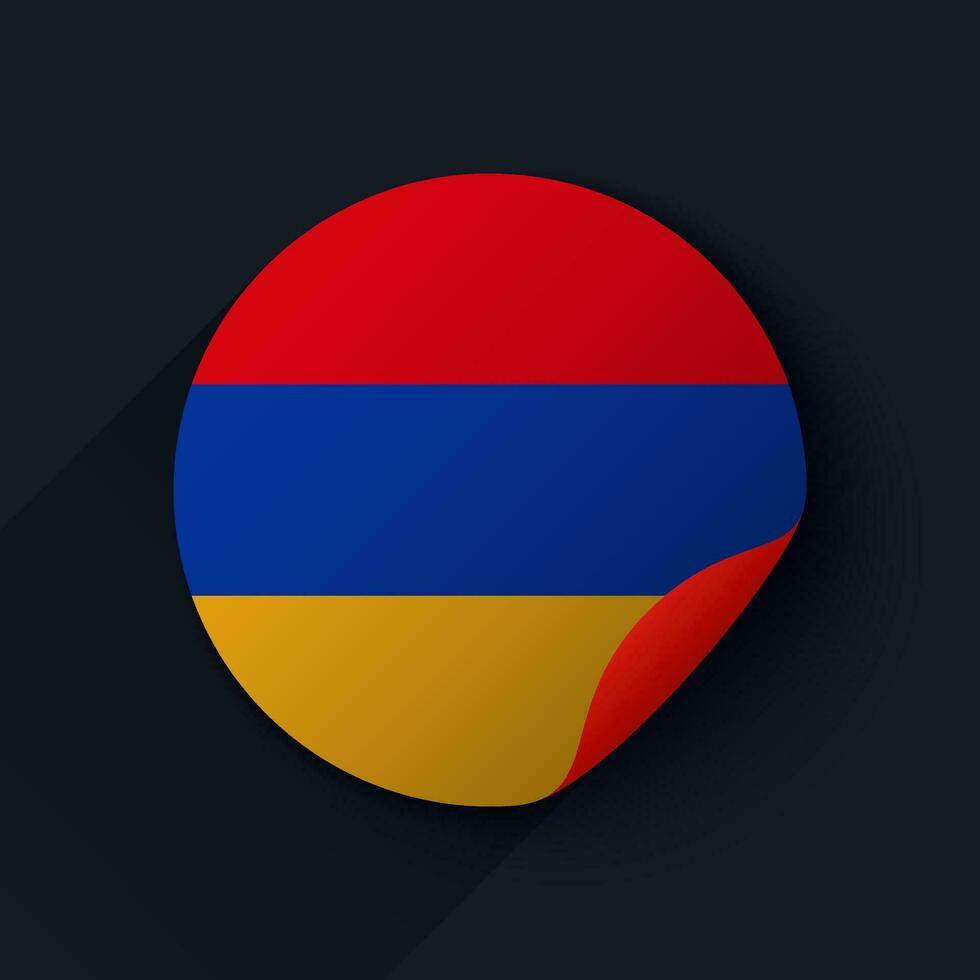 Armênia bandeira adesivo vetor ilustração