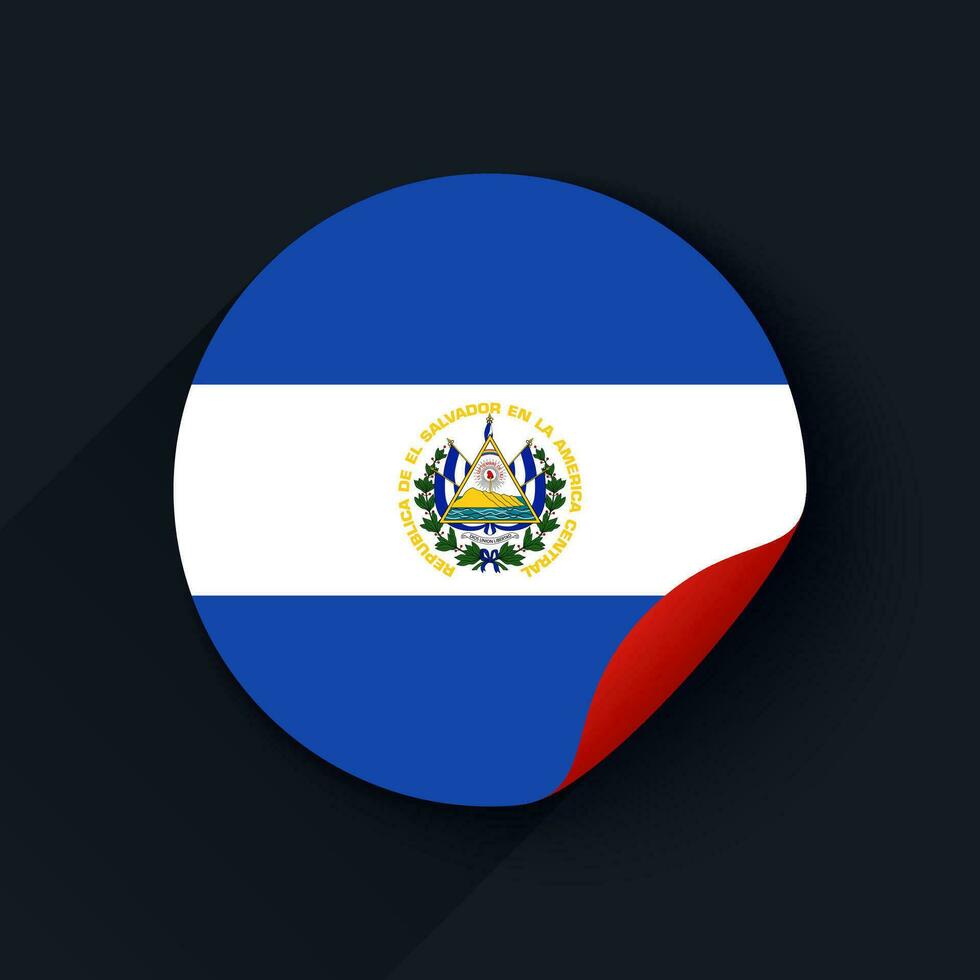 el salvador bandeira adesivo vetor ilustração