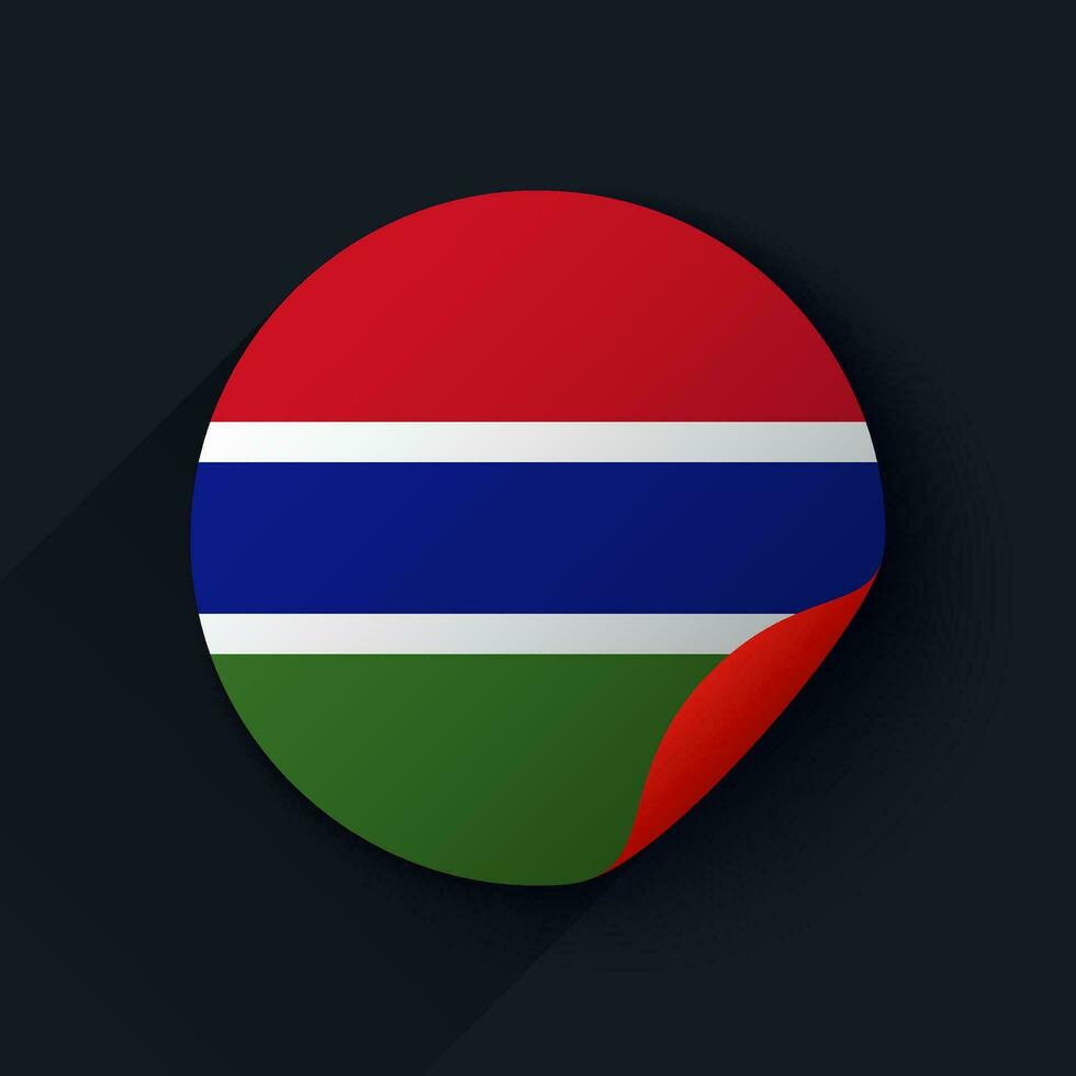 Gâmbia bandeira adesivo vetor ilustração