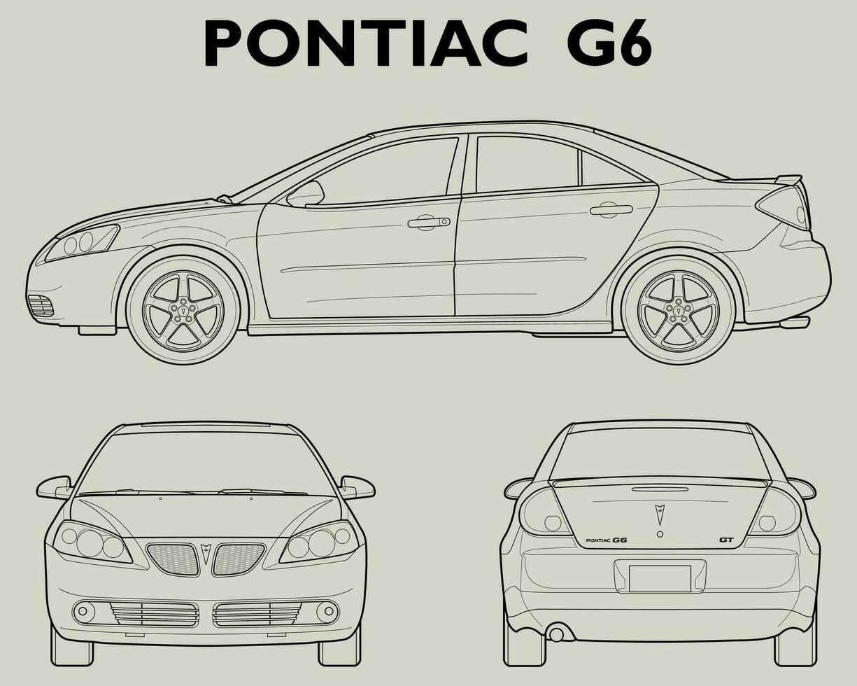 2005 pontiac g6 carro projeto vetor