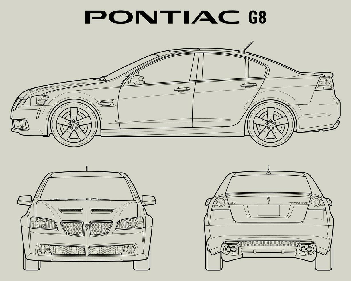 2009 pontiac g8 carro projeto vetor