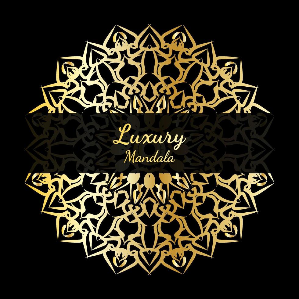 fundo de mandala de luxo com estilo oriental árabe islâmico árabe de padrão de arabesco vetor