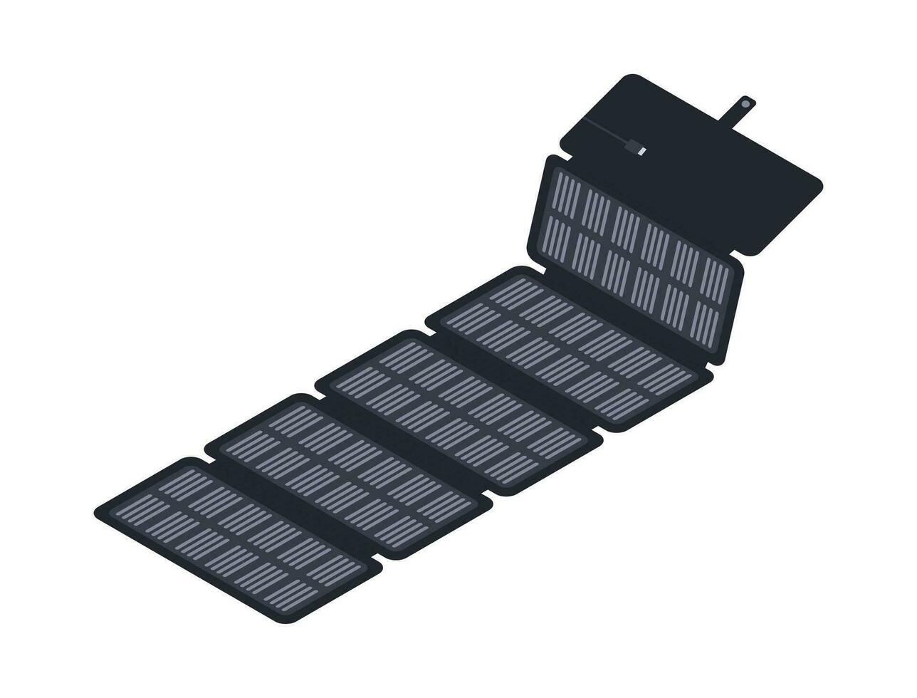 3d carregador com solar bateria para Móvel telefone, Smartphone. dispositivo para energizando gadgets, poder banco. energia armazenar, verde tecnologia. digital eletrônico equipamento. vetor isométrico ilustração