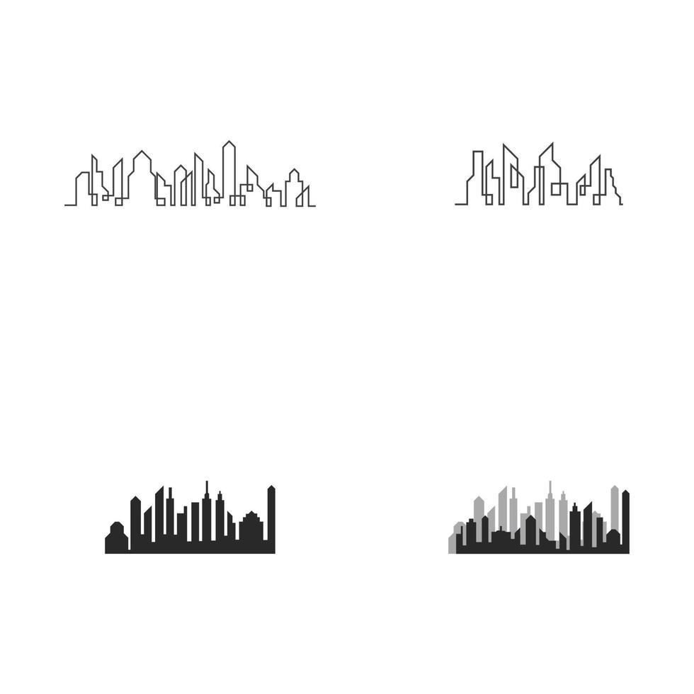 modelo de ilustração vetorial de logotipo do horizonte da cidade vetor