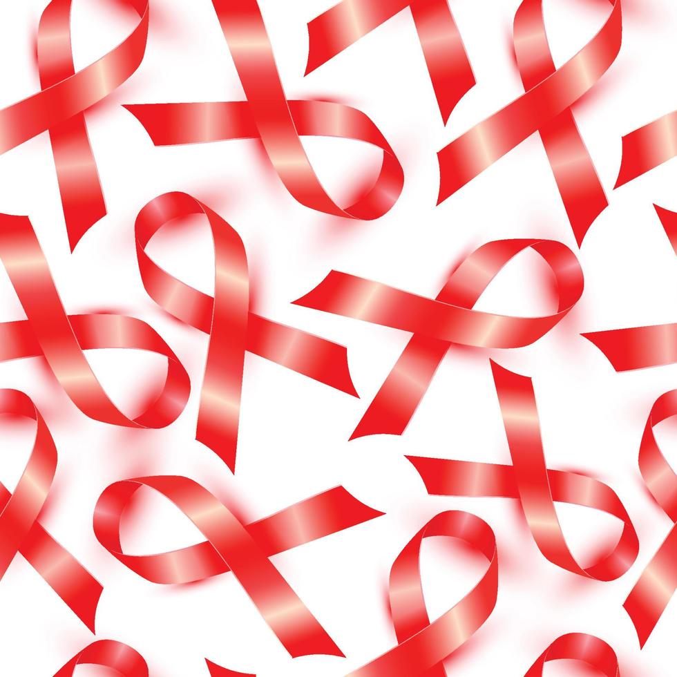 padrão sem emenda do dia mundial da aids vetor