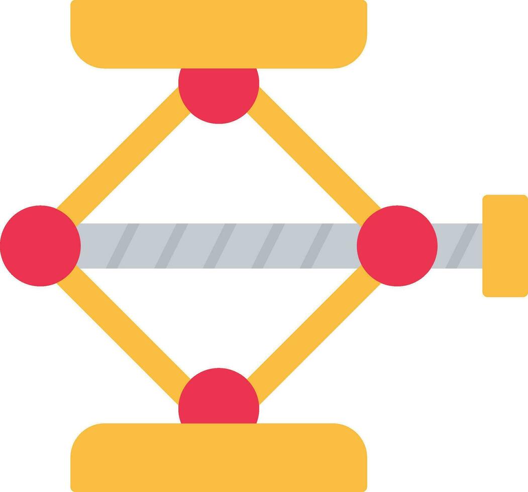 parafuso jack plano ícone vetor