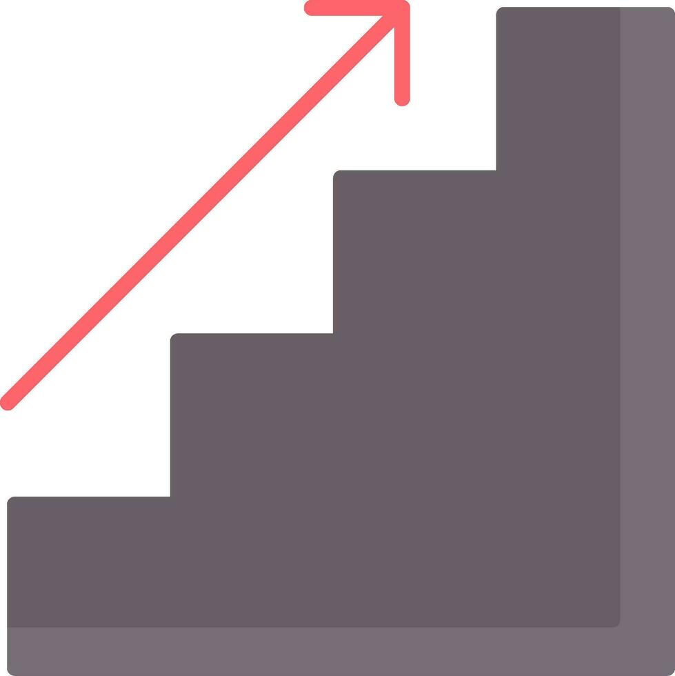 ícone plano de escadas vetor