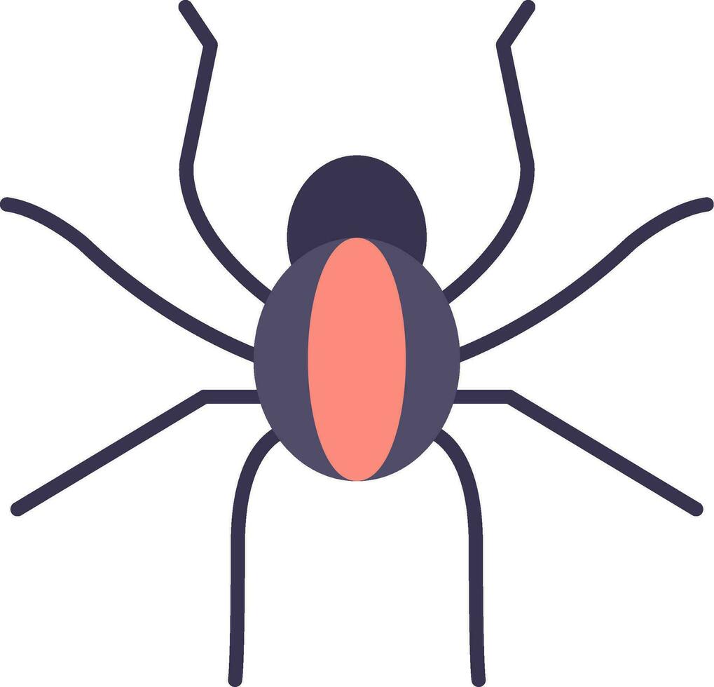 ícone plano de aranha vetor