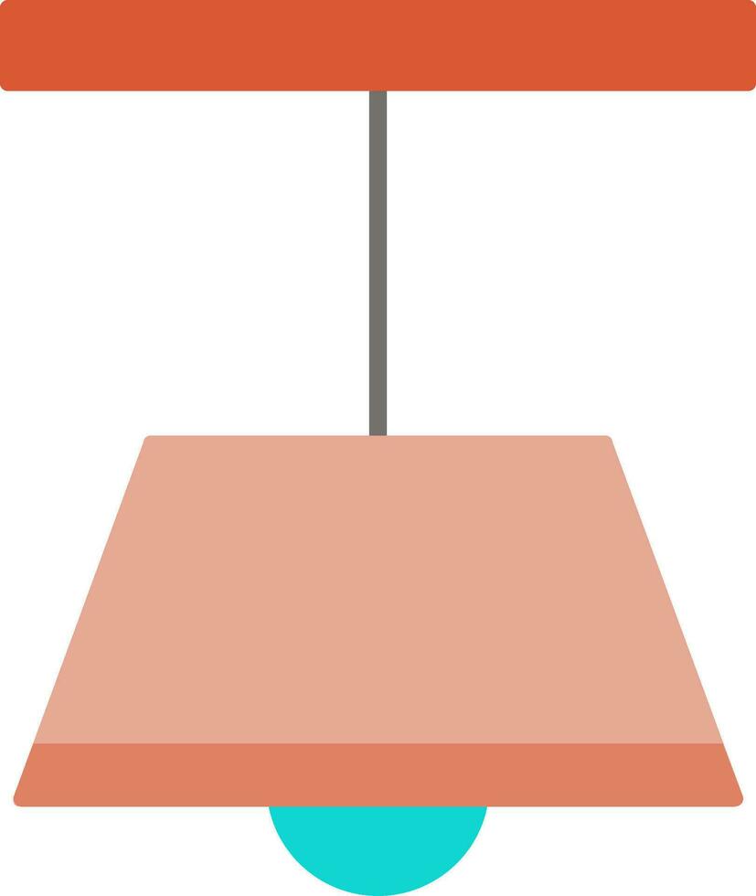 ícone plano de lâmpada de teto vetor