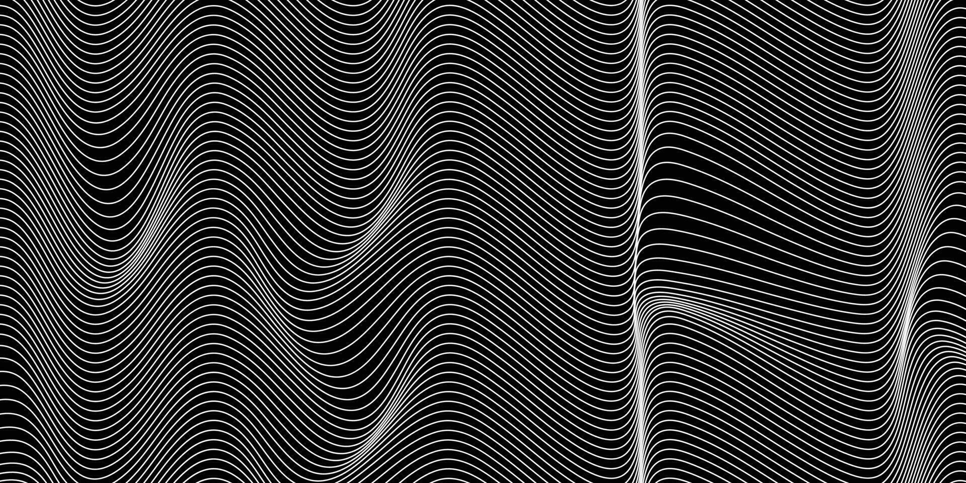 abstrato curvado ondulado linhas padronizar vetor ilustração.