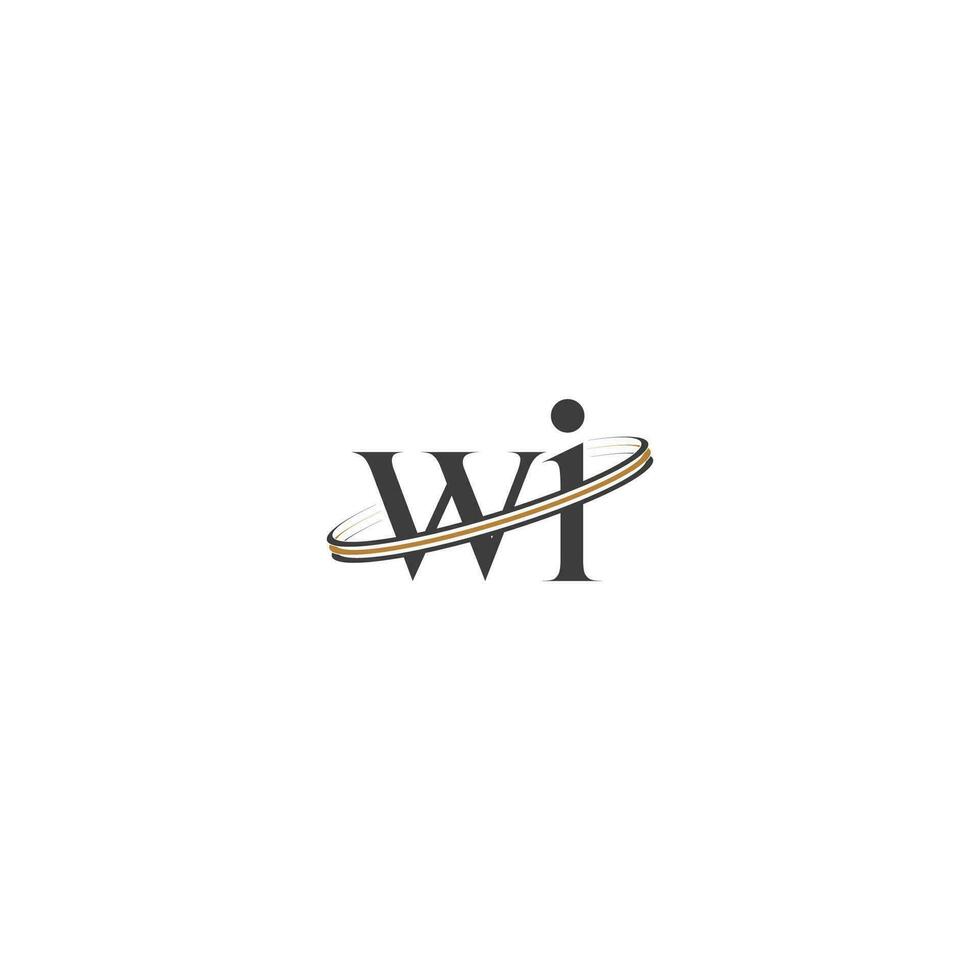 letras do alfabeto iniciais monograma logotipo iw, wi, w e i vetor