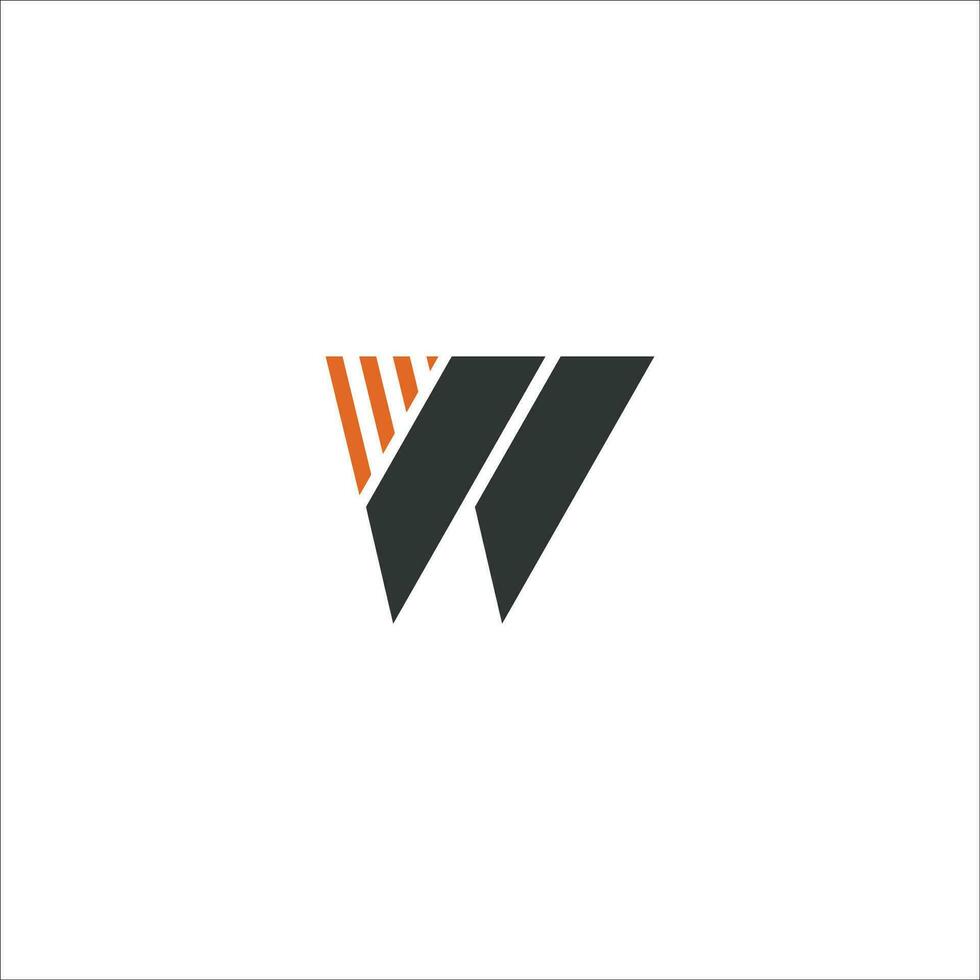 letras do alfabeto iniciais monograma logotipo aw, wa, w e a vetor