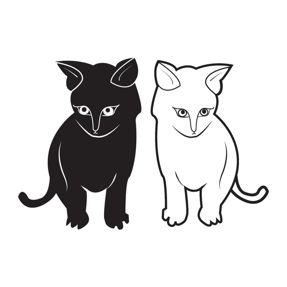 gato ícone logotipo vetor Projeto modelo