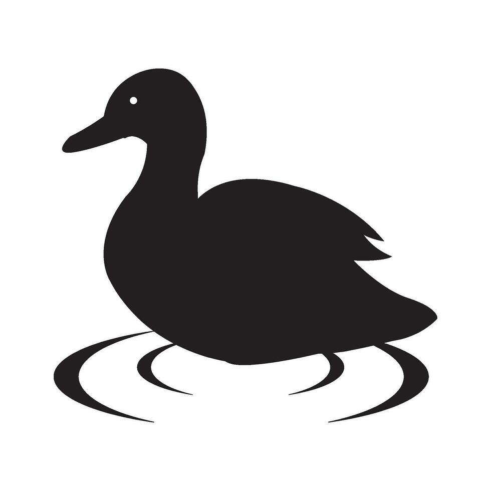 modelo de design de vetor de logotipo de ícone de pato