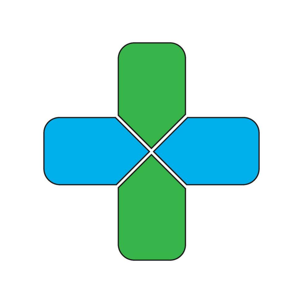 Cruz logotipo ícone vetor Projeto modelo