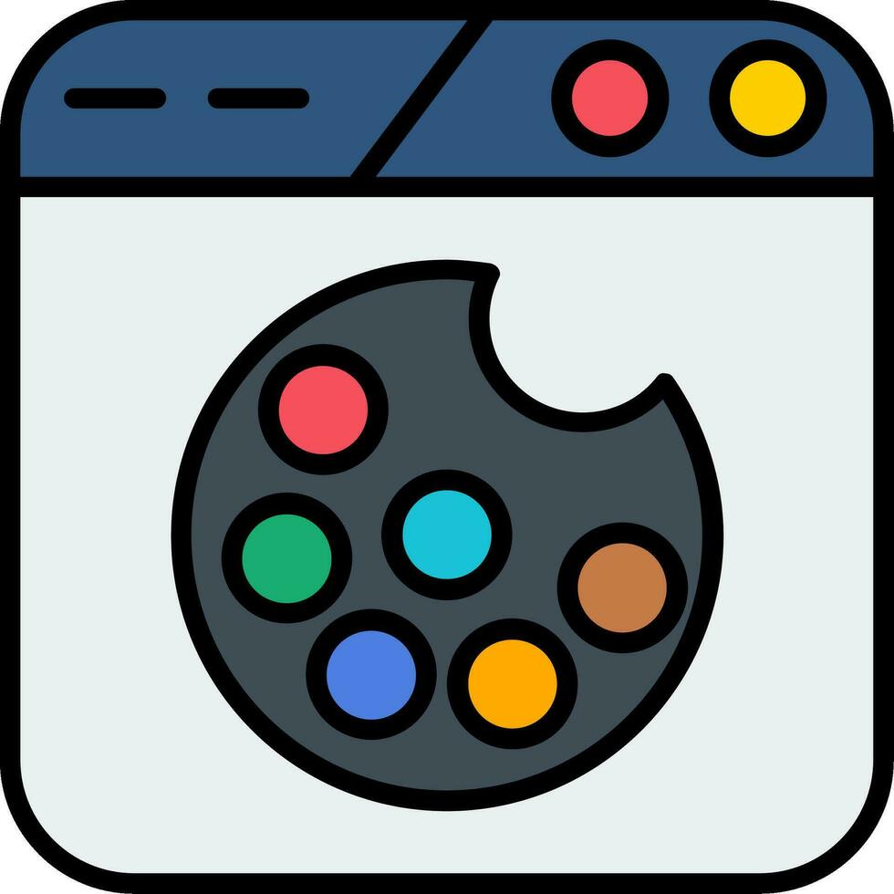ícone de vetor de esquema de cores